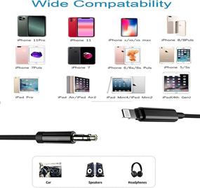 img 2 attached to 🎧 Apple Mfi Certified Lightning to 3.5mm Audio Cable - 3.3FT iPhone Headphones Jack Lightning Aux Cord Compatible with iPhone 12/12 Mini/12 Pro/12 Pro Max/11/11 Pro/11 Pro Max/X/XR/XS/8 Plus - Black (Improved SEO)