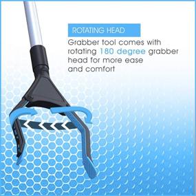 img 2 attached to 🔍 FitPlus Premium Grabber Reacher Tool with Magnet - 32 Inch Lightweight Extra Long Handy Trash Claw Grabber for Elderly