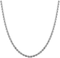 2mm diamond cut rope chain necklace in sterling silver - italian made logo