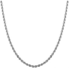 img 4 attached to 2mm Diamond Cut Rope Chain Necklace in Sterling Silver - Italian Made