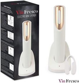 img 3 attached to 🍷 Vin Fresco Rechargeable Electric Wine Opener: Effortless Corkscrew Opener in Rose Gold & White