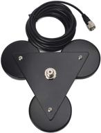 🚗 high-performance magnetic mount so239 antenna base for car, truck, suv - heavy duty 30kg suction, 8.8inch triangle design - includes 5m(16.4ft) pl-259 rg58 coaxial cable logo