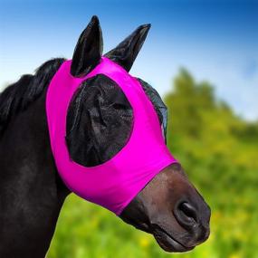 img 3 attached to 🐴 PAWCUSS Pink Horse Fly Mask - Fly Masks for Optimal Equine Care