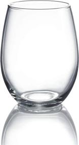 img 2 attached to Luminarc Perfection Stemless Wine Glass Set - 12 Pack, 15 oz, Clear - N0056