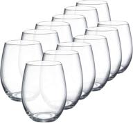 luminarc perfection stemless wine glass set - 12 pack, 15 oz, clear - n0056 logo