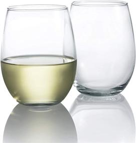 img 3 attached to Luminarc Perfection Stemless Wine Glass Set - 12 Pack, 15 oz, Clear - N0056