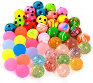 🎉 48-piece set of pllieay bouncy balls: 4 styles (mixed colour, neon, football, and gold powder) – great party bag fillers! логотип