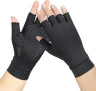 🧤 copper compression gloves for women and men: effective pain relief for arthritis (medium, pair) логотип