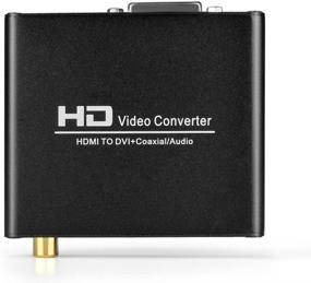 img 2 attached to 📺 TNP HDMI to DVI Converter with Audio Out - HDMI to DVI Video Audio Adapter Sound Splitter w/ 3.5mm AUX, RCA, & Coaxial Output, 1080P 720P, 5.1 & 2 Channel Capabilities