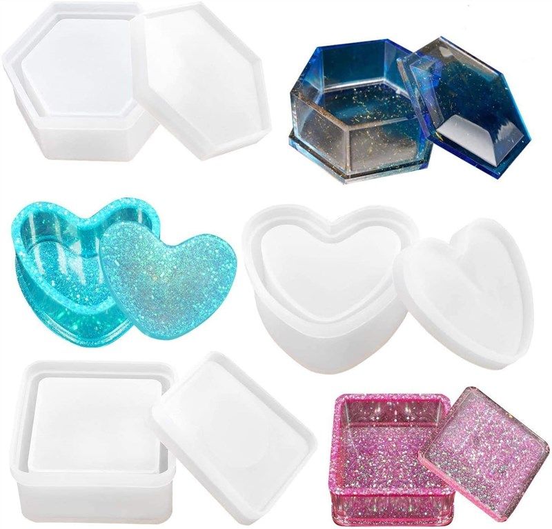 jewelry silicone hexagon storage square 로고