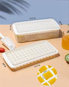 img 3 attached to Ice Cube Tray with Lid and Bin – 65 Mini Nuggets Ice Tray for Freezer, with Ice Container, Scoop, and Cover – Convenient Size Ice Bucket