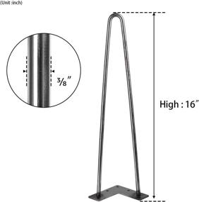 img 3 attached to SmartStandard Industrial Rustic Hairpin Furniture