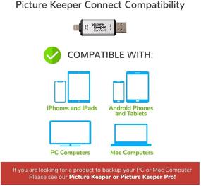 img 1 attached to 📸 Простое резервное копирование фотографий: Picture Keeper Connect 64GB портативный флеш-накопитель для iPhone и устройств на Android.