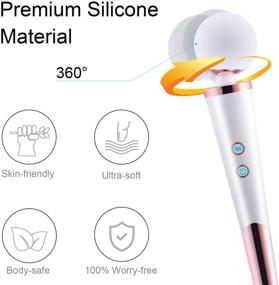 img 1 attached to Беспроводной персональный массажер "Cordless Personal Wand Electric Massager" с 10 мощными вибрациями, массажер для спины "MANFLY Rechargeable Handheld Back Massager Wand Massage", белый.