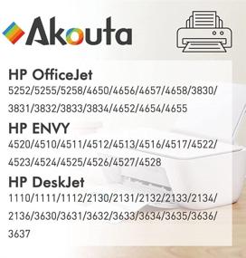 img 3 attached to Akouta Remanufactured Ink Cartridge 63XL Replacement for HP Envy 4520 4512 4513 4516, OfficeJet 3830 5255 5258, DeskJet 1112 1110 3630 3632 3634 2130 2132 Printer - 2 Black, 1 Tri-Color