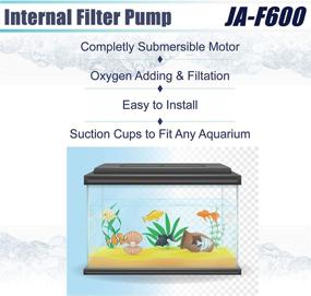 img 1 attached to 🐠 Aqua Dream JAF Series Submersible Pump - Quiet Powerhead Water Pump for Aquariums with 3-in-1 Filter Functionality for Circulation, Filtration, and Oxygenation - Ideal for Ponds, Fish Tanks, Fountains, and Hydroponics