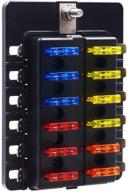 🚗 bluefire 12 way 30a 32v fuse box board with led warning light - ideal for car/marine boats logo