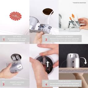 img 1 attached to 💡 Globe Electric 90734 Push N Click Recessed Lighting