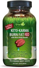 img 4 attached to Irwin Naturals Keto-Karma Fat Burn RED - Enhanced Fat Burner with Nitric Oxide Booster, MCT Oil, Spirulina, Yerba Mate &amp; Green Tea - Energy &amp; Metabolism Boost - Keto Diet Support - 72 Liquid Softgels