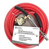 🔴 dp dynamic power 3/8-inch x 50-foot tire air hose inflator kit with universal gladhand & chuck, red (d-pvc38-50-04) logo