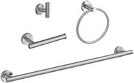 🛁 ushower brushed nickel bathroom hardware set: 18-inch towel bar, sus304 stainless steel, 4-piece set logo