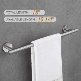 img 3 attached to 🛁 USHOWER Brushed Nickel Bathroom Hardware Set: 18-Inch Towel Bar, SUS304 Stainless Steel, 4-Piece Set