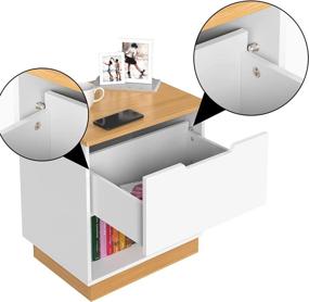 img 3 attached to Elekin Nightstand with Drawer: Stylish Bedroom Furniture End Table for Storage and Organization