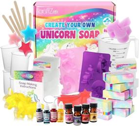 img 4 attached to 🌈 CraftZee Soap Making Kit: Complete Set to Create Your Own Unicorn-themed Soaps, Perfect for Kids and Adults - All-inclusive Soap Supplies and Accessories Included