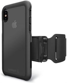 img 4 attached to 📱 Ultimate Protection: Bodyguardz Trainr Pro Case with Armband for iPhone Xr - Black/Gray