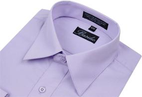 img 2 attached to 👔 Basilio BAS WHITE 155 32 Convertible Solid Dress Shirt for Men's Clothing