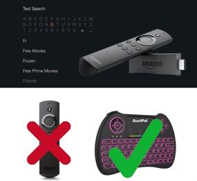 img 1 attached to 🔌 Optimized RGB Backlit AuviPal R9 2.4GHz Mini Wireless Keyboard Mouse Combo for Streaming TV Stick/Android TV Box/PC and More