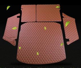 img 2 attached to 🚗 Worth-Mats Trunk Liner for Porsche Cayenne 2011-2018 | 3D Laser Full Coverage | Rear Cargo Liner Brown | Block Net on Left Side of Trunk