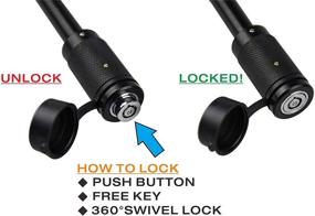 img 1 attached to 🔒 Toptow 63523 Trailer Hitch Lock with Adjustable Span and Dual Pin Sizes for Class I-V Hitches - Dogbone Style, Black, Round Keys