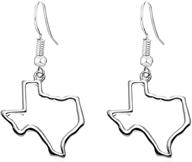 💠 stylish silver texas dangle earrings for girls' jewelry logo