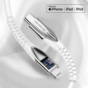 img 3 attached to 🔌 10FT USB C к молнии кабель [Сертифицированный MFI] WFVODVER Кабель быстрой зарядки Типа C - Совместим с iPhone 12/12Mini/12 Pro/11/11Pro/11 Pro Max/X/XS/XR/XS MAX - Белый