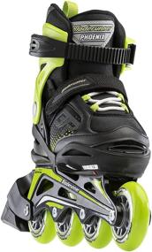 img 3 attached to 🛼 Rollerblade Phoenix Boys Adjustable Fitness Inline Skate - Black/Green - Junior Size - High-Performance Value Inline Skates by Bladerunner