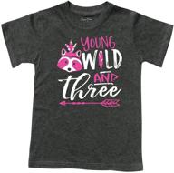 feisty fabulous young three birthday girls' clothing for tops, tees & blouses logo