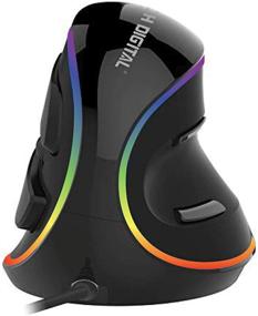 img 4 attached to 🖱️ J-Tech Digital Vertical Ergonomic Mouse Wired with Chroma RGB LED, 5 Adjustable DPI for Gaming - V628R