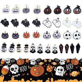 img 1 attached to 🎃 36PCS Halloween Christmas Charms - Kalolary Alloy Charms Enamel Bracelet & Earring Charms - Assorted Pendant Charms for Festival Party DIY Jewelry - Necklace & Bracelet Making Supplies