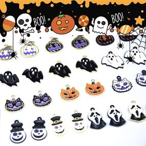 img 2 attached to 🎃 36PCS Halloween Christmas Charms - Kalolary Alloy Charms Enamel Bracelet & Earring Charms - Assorted Pendant Charms for Festival Party DIY Jewelry - Necklace & Bracelet Making Supplies