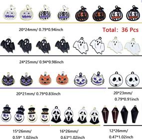 img 3 attached to 🎃 36PCS Halloween Christmas Charms - Kalolary Alloy Charms Enamel Bracelet & Earring Charms - Assorted Pendant Charms for Festival Party DIY Jewelry - Necklace & Bracelet Making Supplies