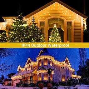 img 1 attached to TOFU Christmas Icicle Lights: 33 Ft 400 LED Waterproof Fairy String Lights for Indoor & Outdoor Decor