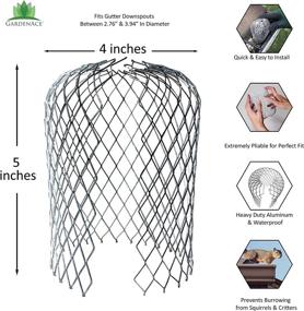 img 3 attached to 🍃 GardenAce Gutter Guards - 8 Pack - Prevent Downspout Blockage - Expandable Aluminum Mesh Strainer for Leaf & Debris - Roof Gutter Leaf Strain Filter (8 Pack, 4" x 5")