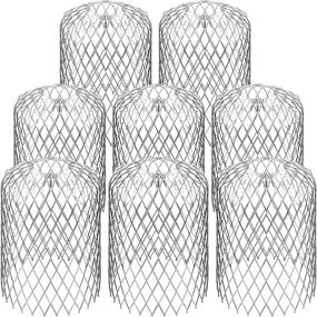 img 4 attached to 🍃 GardenAce Gutter Guards - 8 Pack - Prevent Downspout Blockage - Expandable Aluminum Mesh Strainer for Leaf & Debris - Roof Gutter Leaf Strain Filter (8 Pack, 4" x 5")