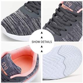 img 2 attached to 👟 STQ Women's Lace Up Lightweight Tennis Shoes: Comfortable Walking Shoes with Superior Breathability