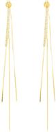 💎 sluynz 925 sterling silver cz dangle chain earrings: captivating tassel design for women & teen girls logo