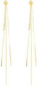 img 4 attached to 💎 SLUYNZ 925 Sterling Silver CZ Dangle Chain Earrings: Captivating Tassel Design for Women & Teen Girls