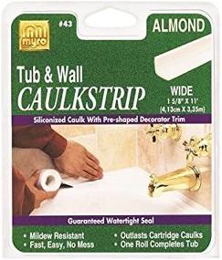 img 1 attached to Premium Almond Caulkstrip Tub Wall - Quick and Easy Installation!