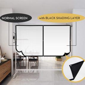 img 2 attached to Enhanced Double Layer Projector Screen: 100 inch 16:9 Portable Projection Movie Screen 3D with Zero Light Transmission - Perfect for Home Theater, Outdoor, Indoor, and Office Use - Includes 15 Nails for Easy Installation and No Crease Effect