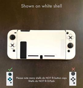 img 2 attached to BelugaDesign Pastel Button Caps and D-Pad for Nintendo Switch Standard OLED Joy-Con Controller Covers - White, Compatible with Directional & A/B/X/Y Buttons